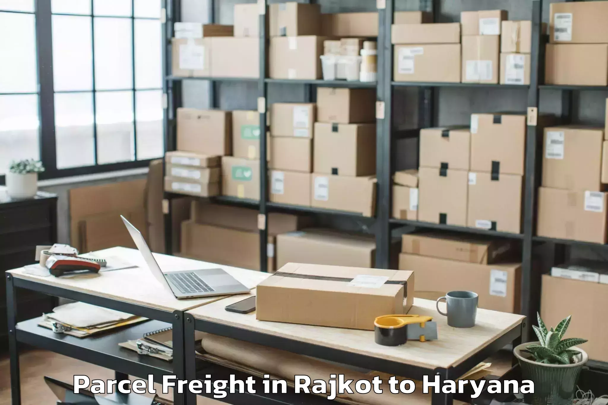 Top Rajkot to Khewra Parcel Freight Available